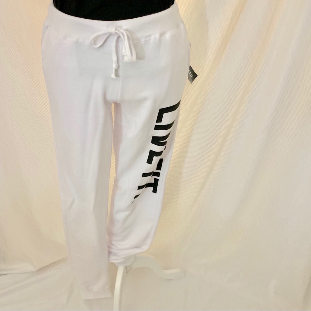 LIVE FIT white joggers